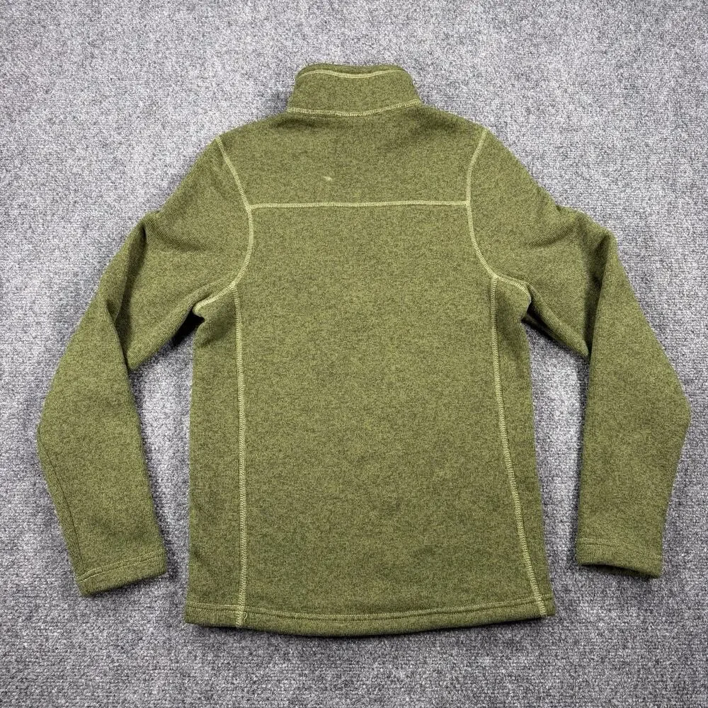 The North Face 1/4 Zip Fleece Jacket Men’s XS Green Textured Pullover Outdoor